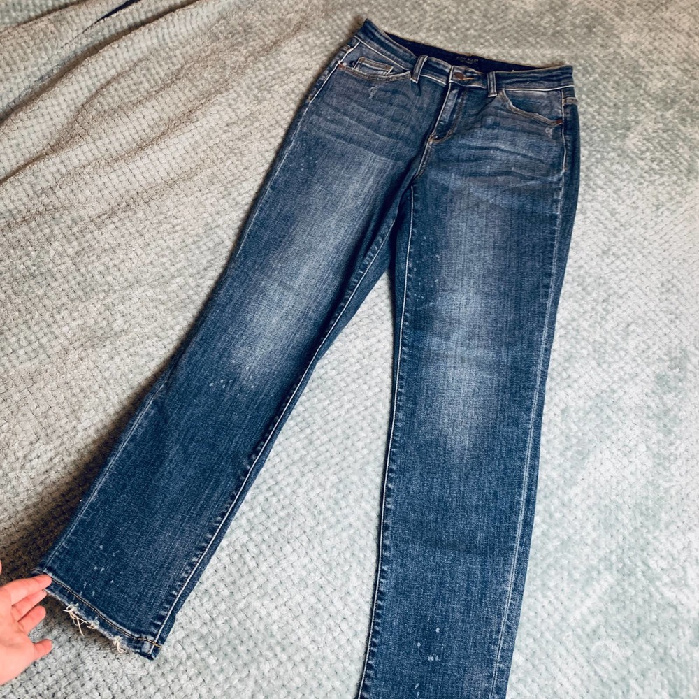 JUDY BLUE Straight Fit Dark Wash Jeans Womens 7/28